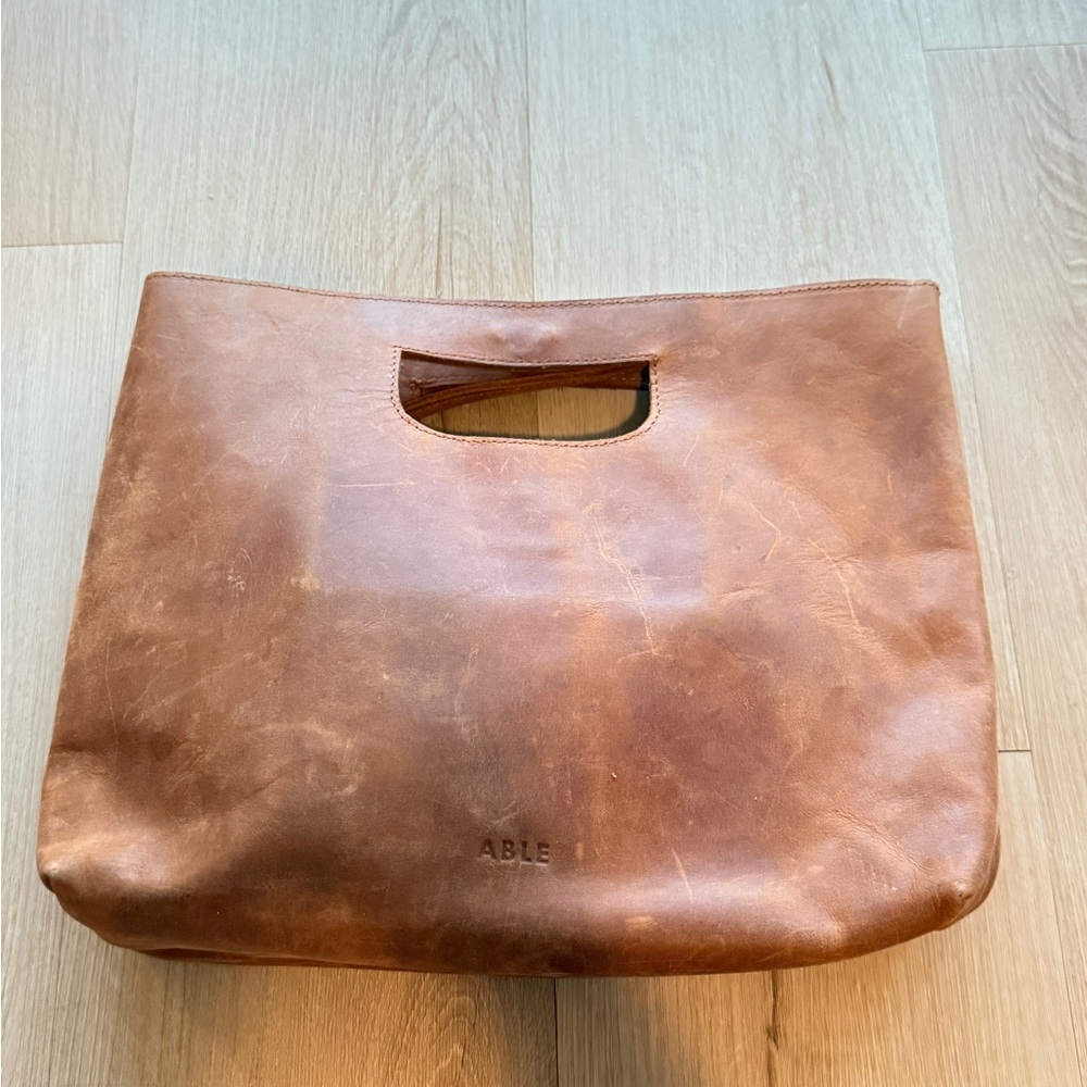 Able Tan Leather Handbag